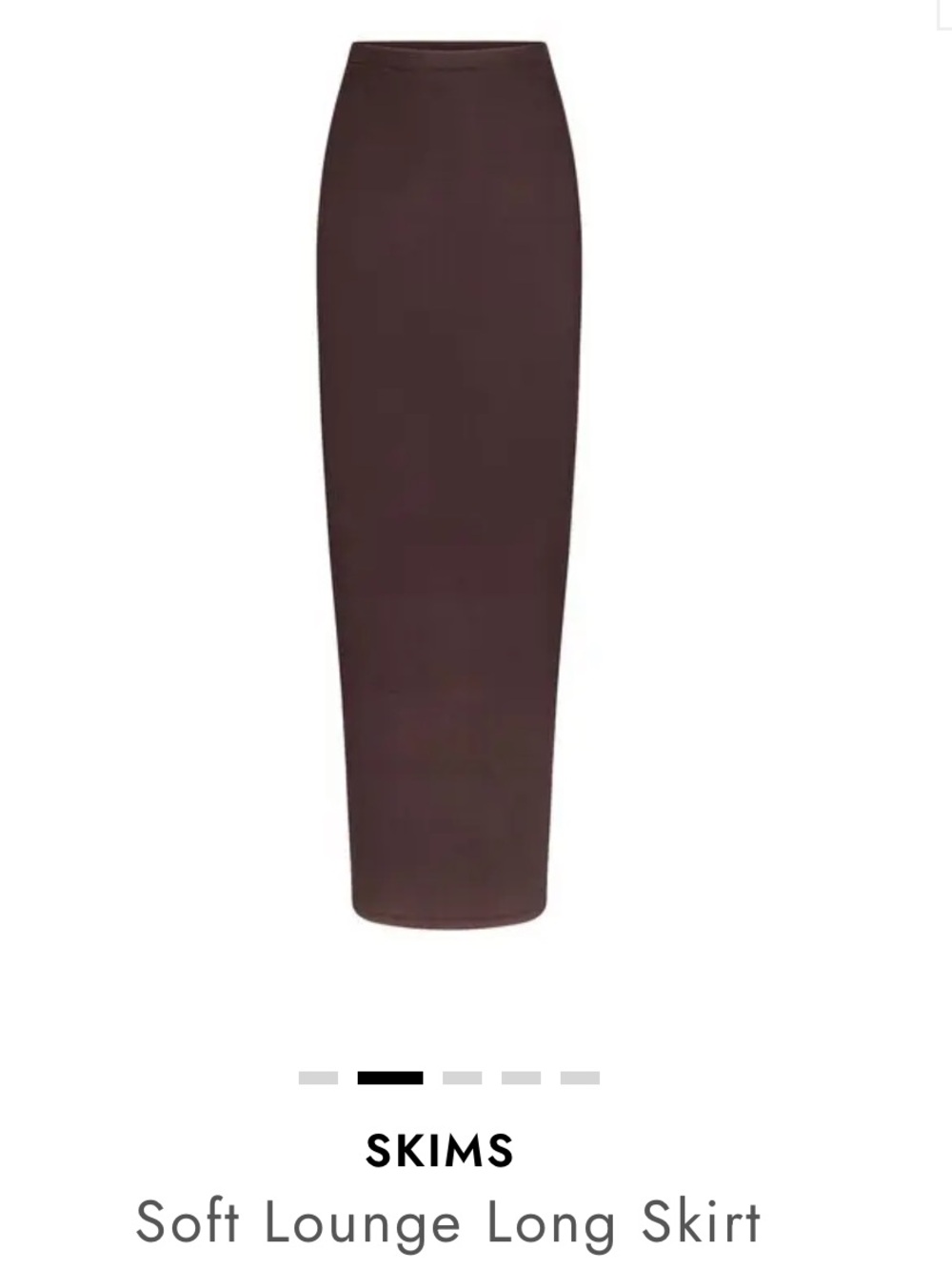 SKIMS Soft Lounge Long Maxi Skirt Phoenix Espresso Brown XXS NWT!!